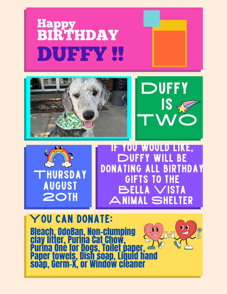 Duffy Birthday Flyer