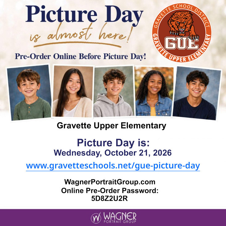 Gravette Upper Elementary Picture Day Graphic