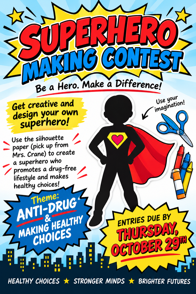 Super Hero Red Ribbon Week Flyer