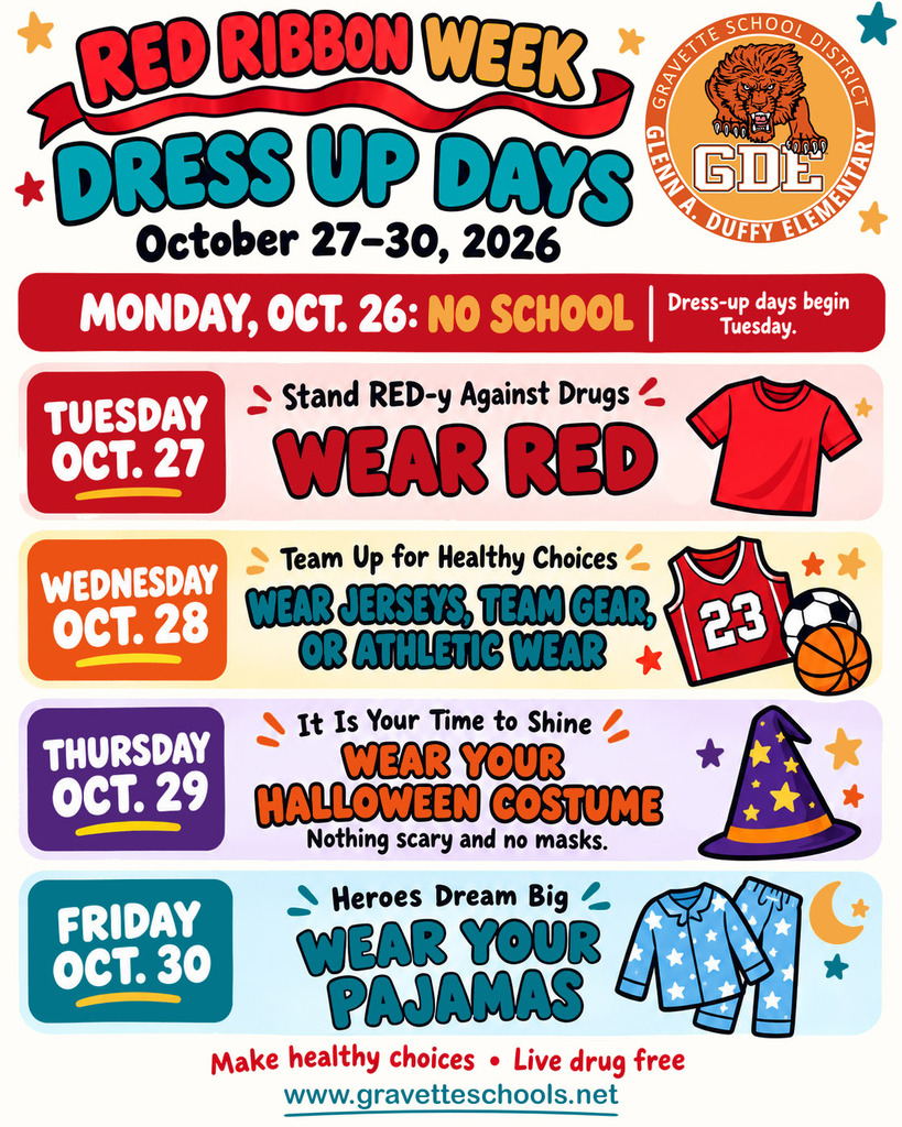 GDE Red Ribbon Dress Up Days Graphic