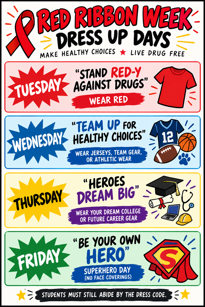 Red Ribbon Week Dress Up Days at GUE