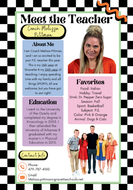 Meet the Teacher Mrs. Pittman Graphic