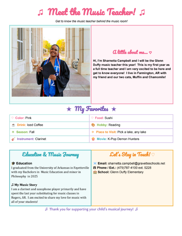 Miss Sharnetta Meet the Teacher Graphic