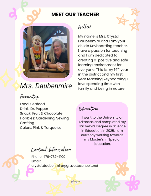 Miss Daubenmire Meet the Teacher Graphic