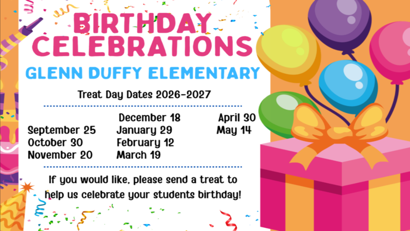 Birthday Celebration Treat Days Graphic