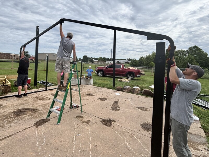 Photos from construction of the Outdoor Classroom over the summer