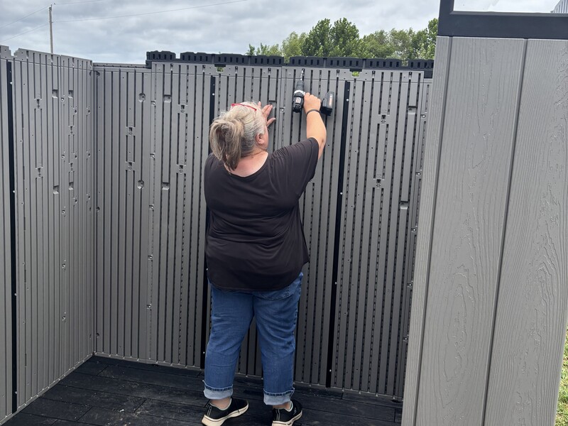 Photos from construction of the Outdoor Classroom over the summer
