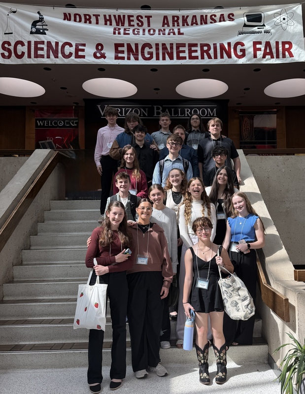 GHS students at the regional science fair at the University of Arkansas