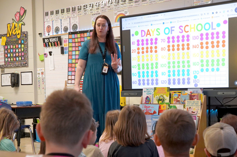 Bambi hall leading her classroom