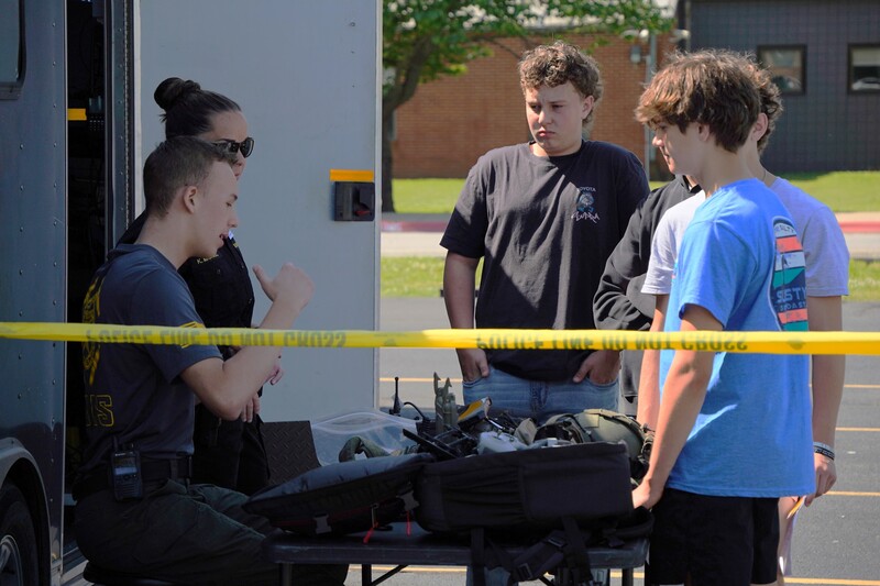 Students learned how drone technology is used in law enforcement, including how officers use aerial tools to support public safety and emergency response.