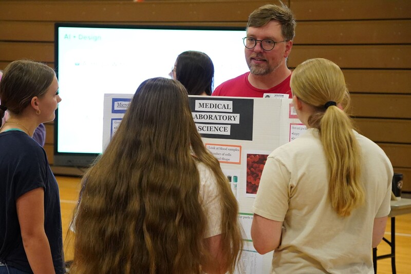 Students learned about medical laboratory science and healthcare pathways, including how lab professionals use samples and data to support patient care.