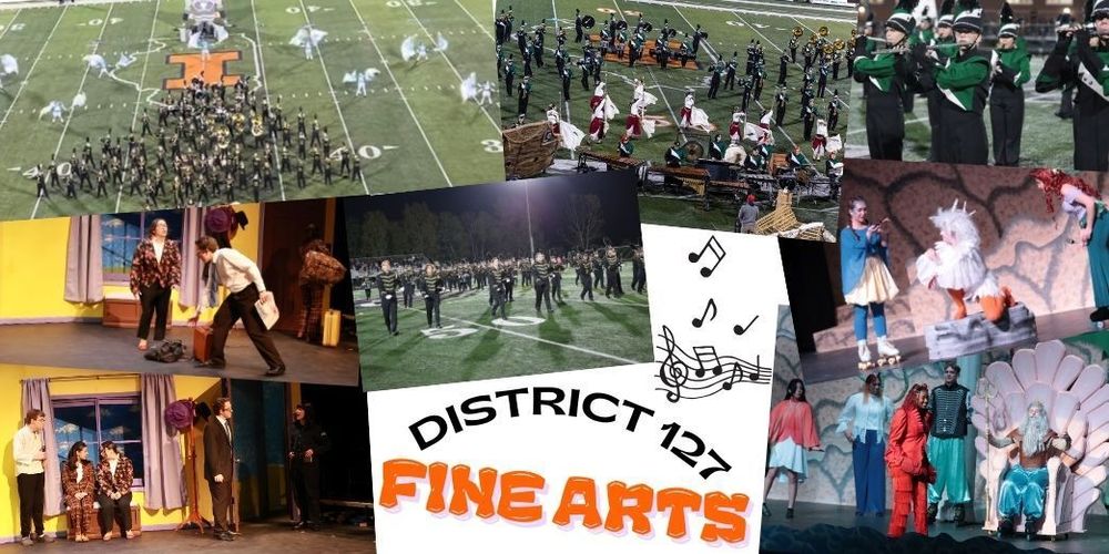marching band, fall plays and music notes