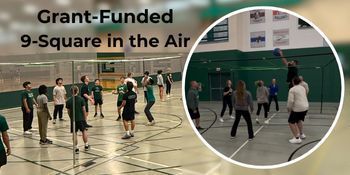 pe students plaing 9 square