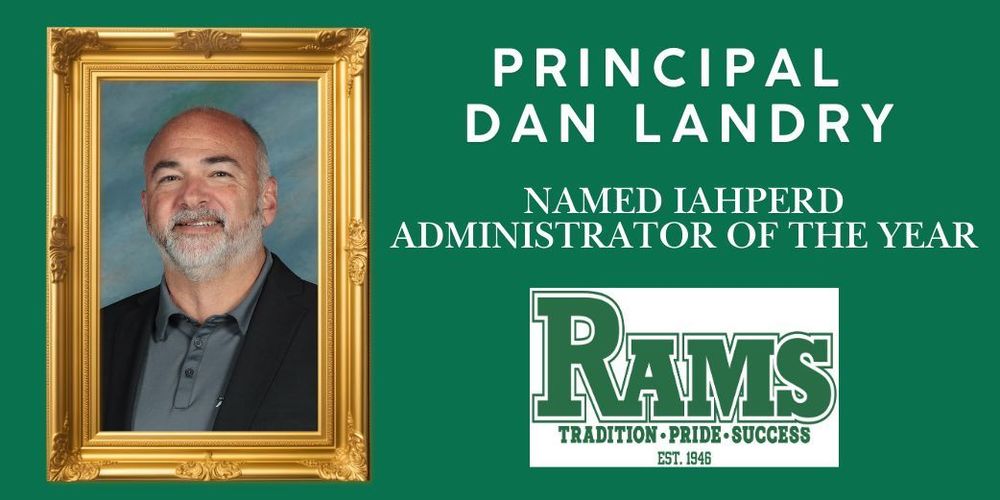 picture of dan landry and rams logo
