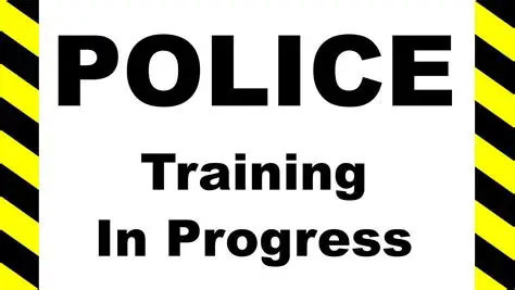 police in training with yellow and black