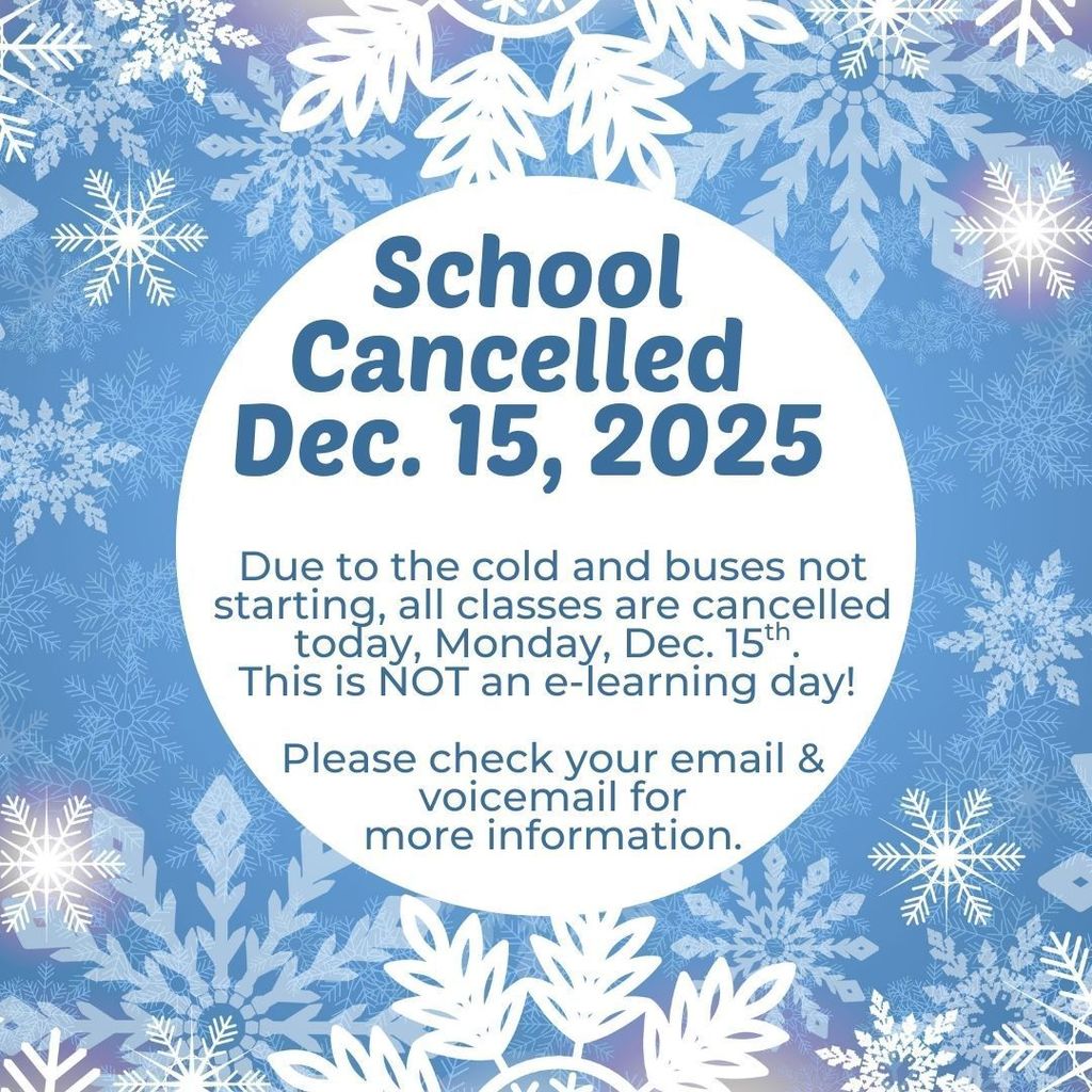 snowflakes and school cancelled