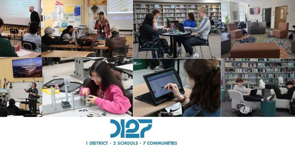 students learning in different classrooms