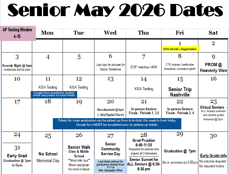 May Dates
