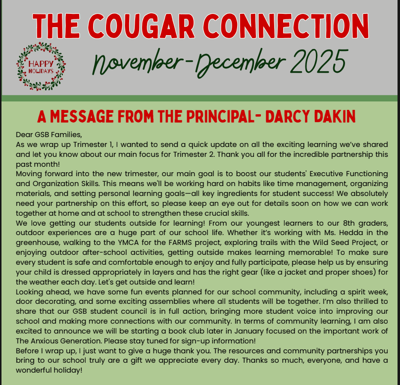 November - December 2025 Cougar Connection