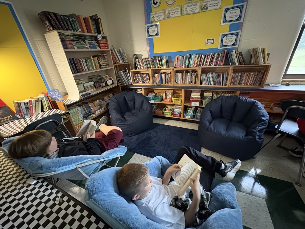 Enjoying a new reading nook