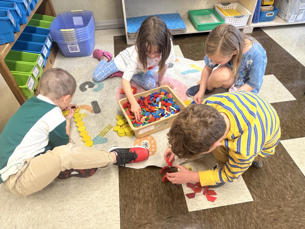 First graders enjoying beginning of the year activities! 