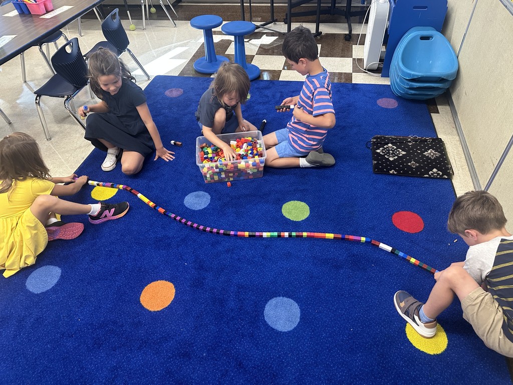 First graders enjoying beginning of the year activities! 