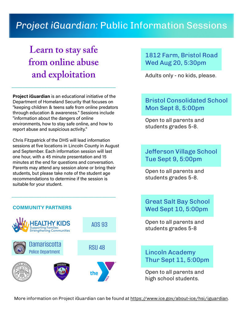 Project iGuardian: Public Information Sessions