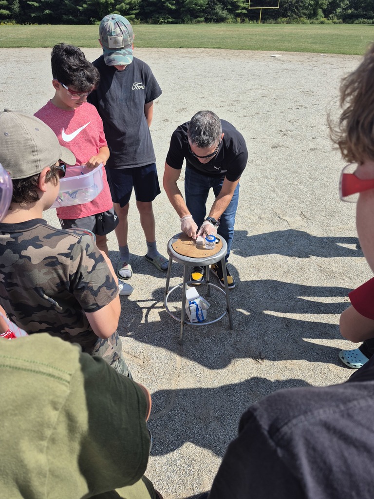 8th graders studied what happens when sodium metal is placed in water.