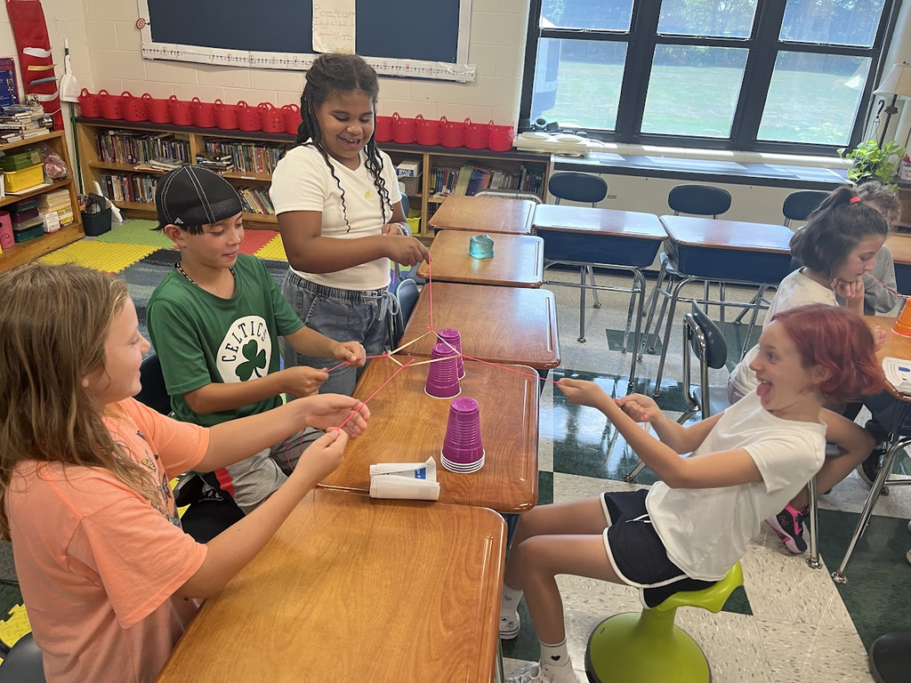 Mr. Coleman's class working on some Team Building challenges to start the year.