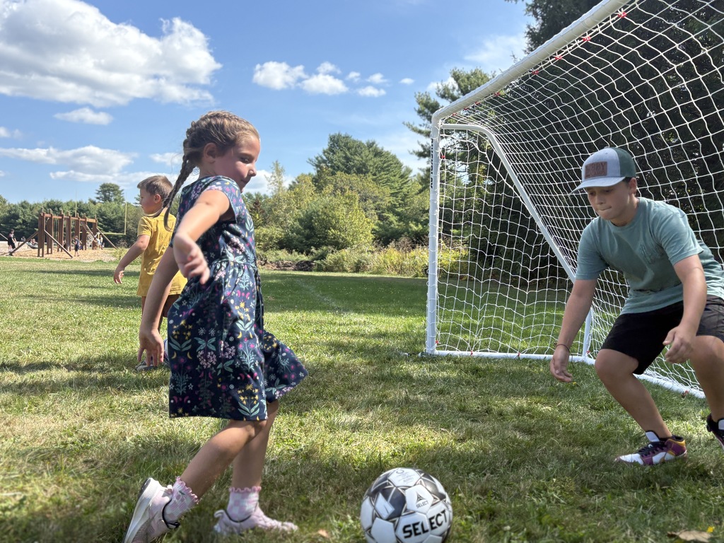  Kindergarten and 7/8th graders have been having a ball with Soccer in PE!