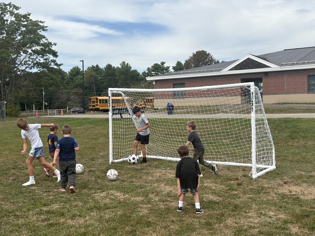  Kindergarten and 7/8th graders have been having a ball with Soccer in PE!
