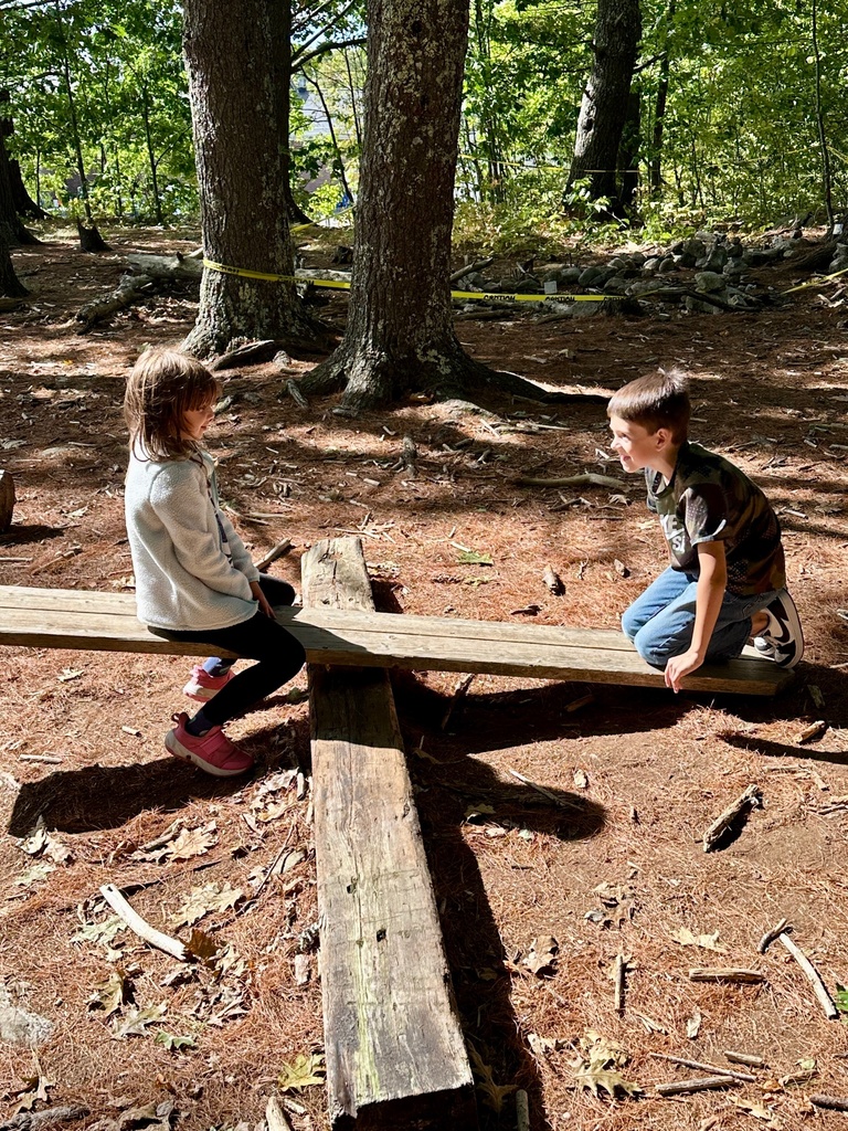 Mrs. Flewelling’s class loves playing in the woods!