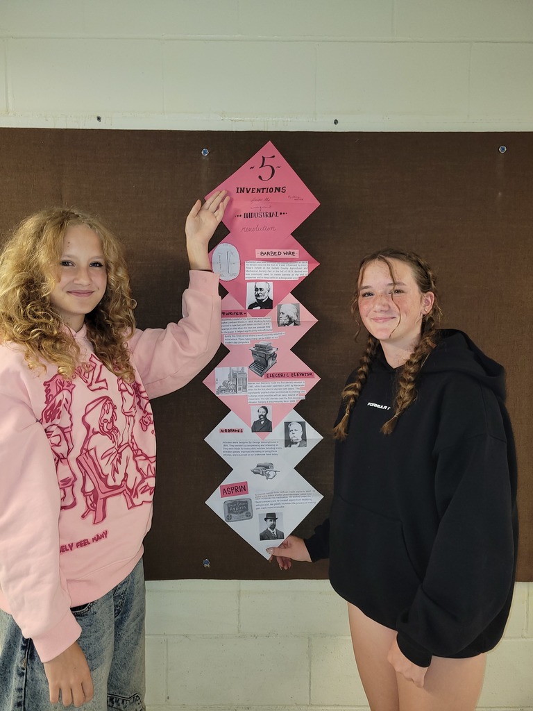 8th grade inventions fold-able project!