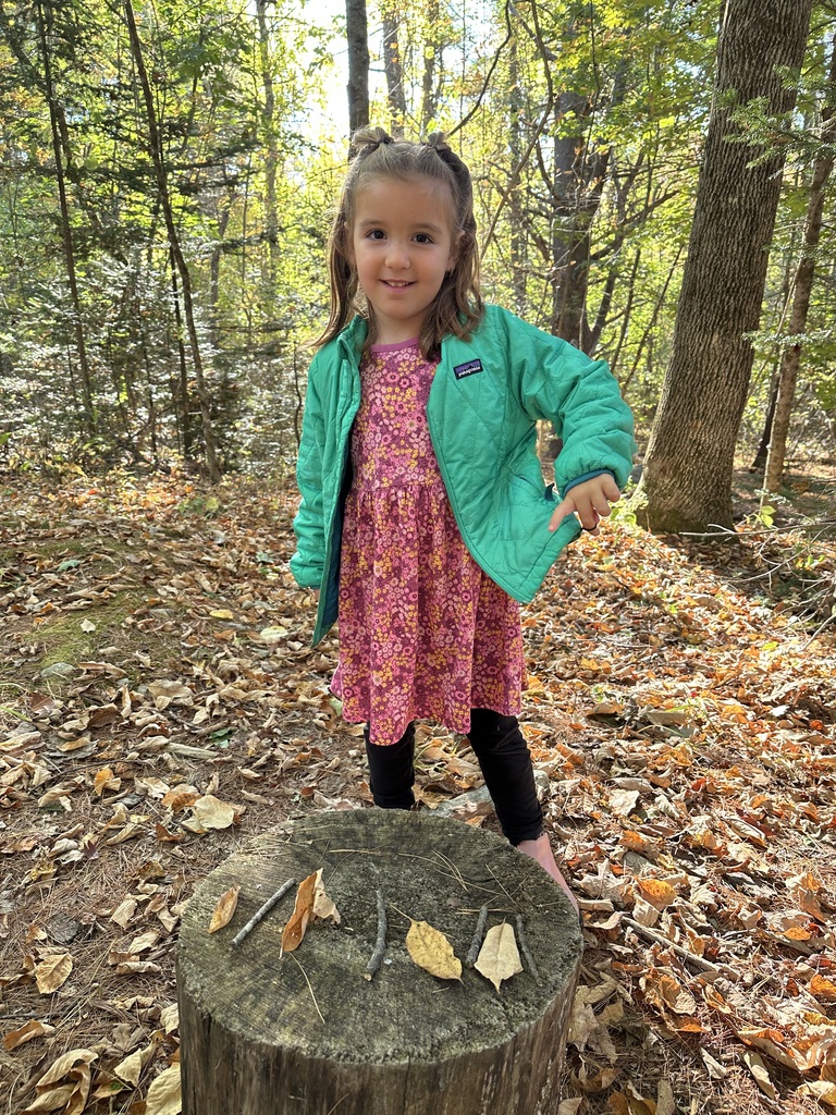Mrs. Farnsworth’s class made patterns in their outdoor classroom.