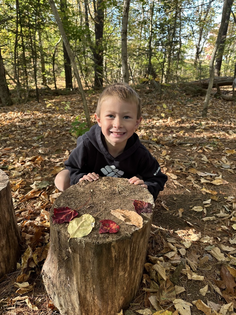 Mrs. Farnsworth’s class made patterns in their outdoor classroom.