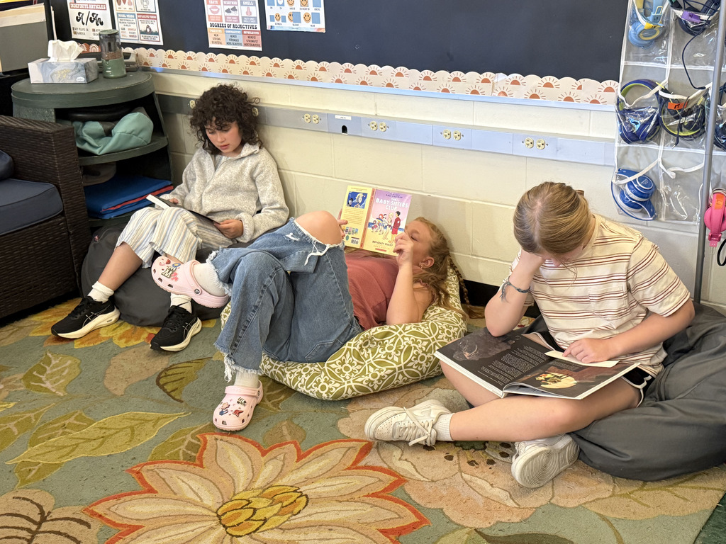 Students in 5th and 6th grade have been immersed in their books during Silent Sustained Reading!