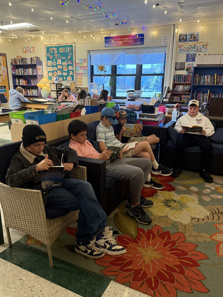 Students in 5th and 6th grade have been immersed in their books during Silent Sustained Reading!
