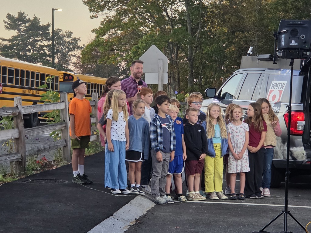 The third graders helped report the morning weather then enjoyed a classroom presentation from Ted McInerney.
