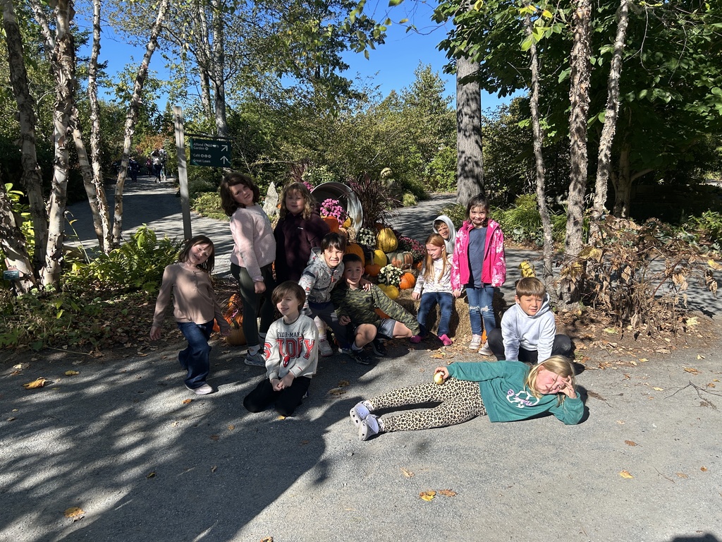 Mrs. Michaud's class had a beautiful day to explore the Botanical Gardens. They found all the trolls, created fairy houses, played in the children's garden, and of course saw beautiful flowers!