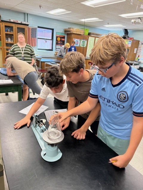 8th grade learns about the Law of Conservation of Mass using open and closed systems