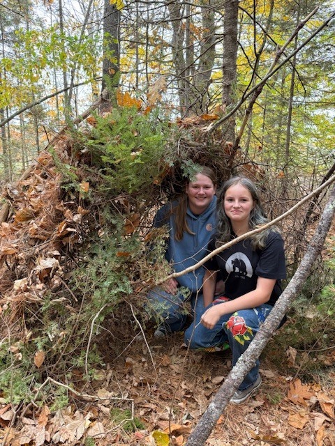 8th grade shelter building w/ Mr. Brown
