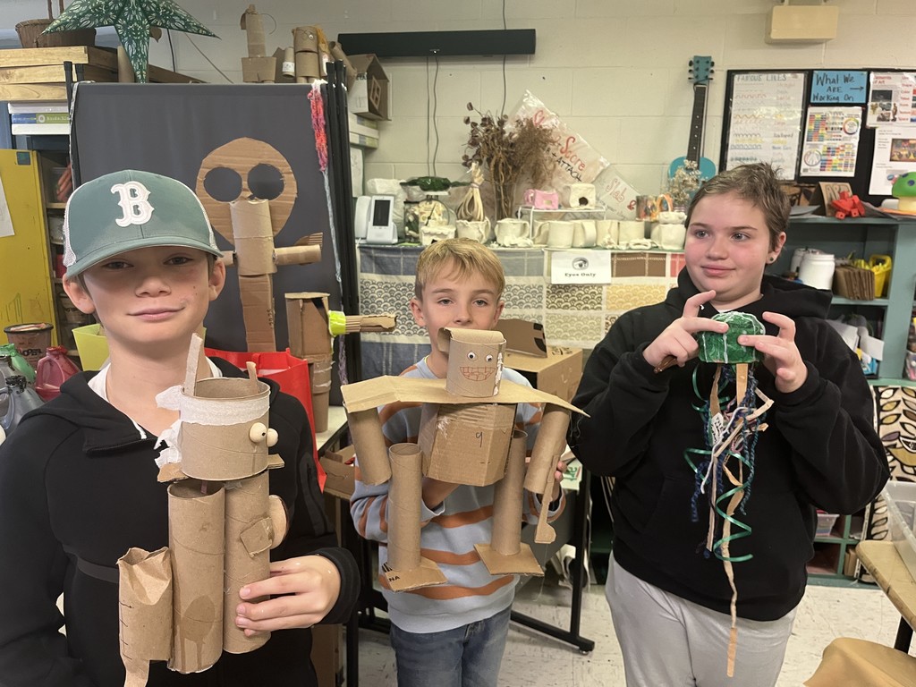 Art, inspired by the Thomas Dambo trolls at the Coastal Maine Botanical Gardens.