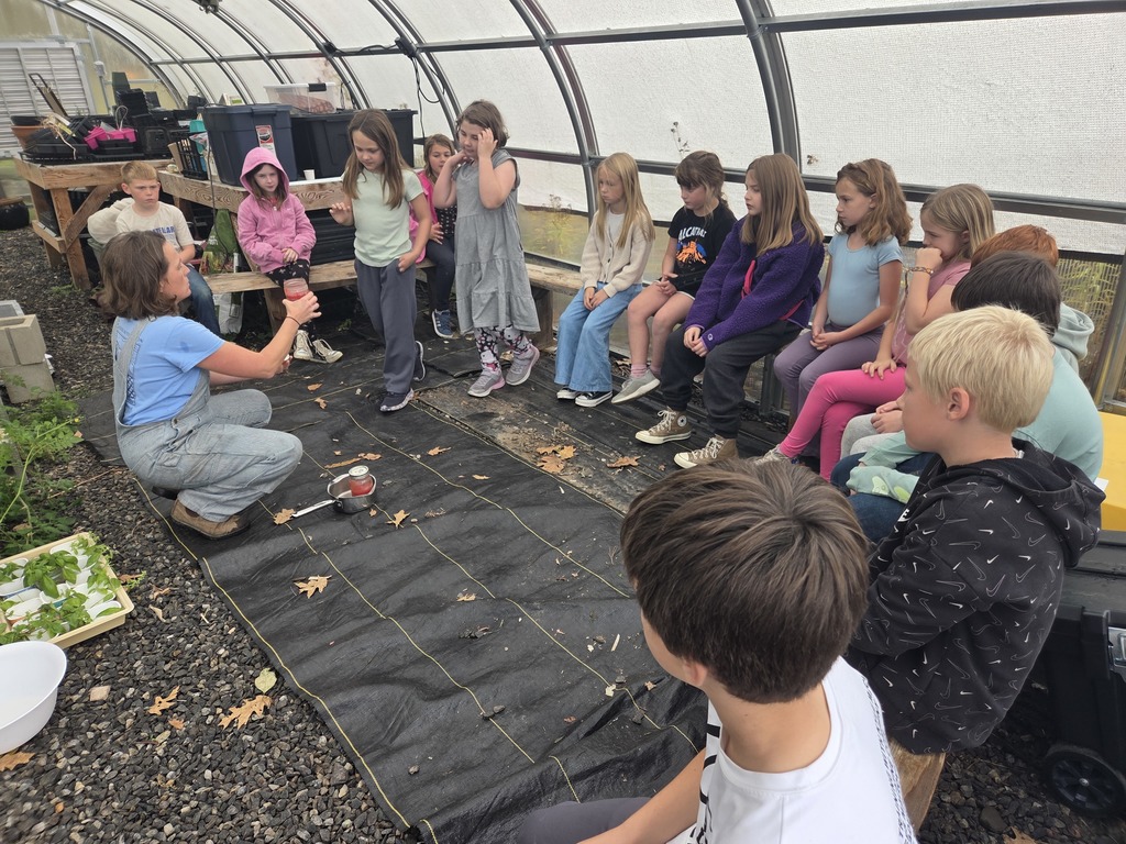 Third graders enjoy agriculture class with Ms Hedda. We planted wheat and garlic in the last few weeks.