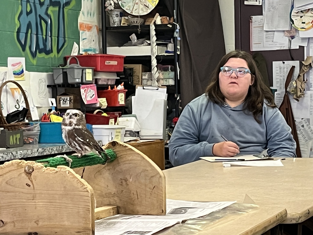 8th graders participating in a live draw session in art!