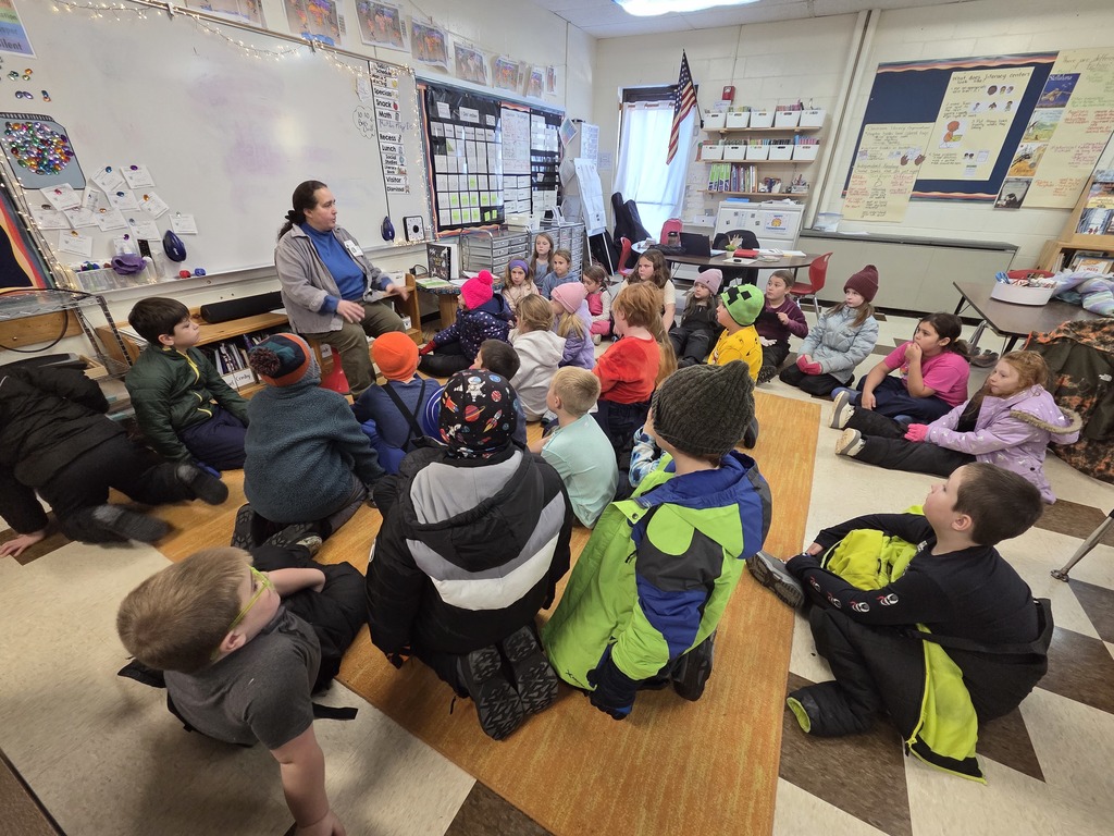 Sarah Gladu from CRCT kicked off our third grade lesson this month with a quick discussion and game outside