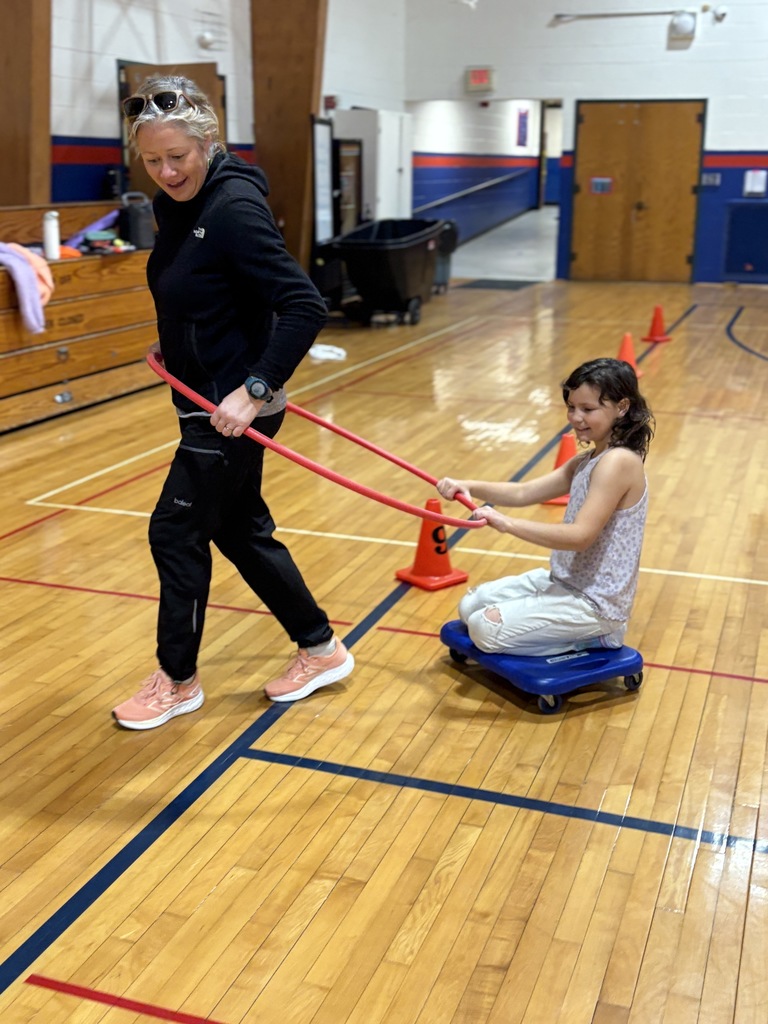 Reindeer Games are on in PE and even Ms. Lauren joined in on the training!