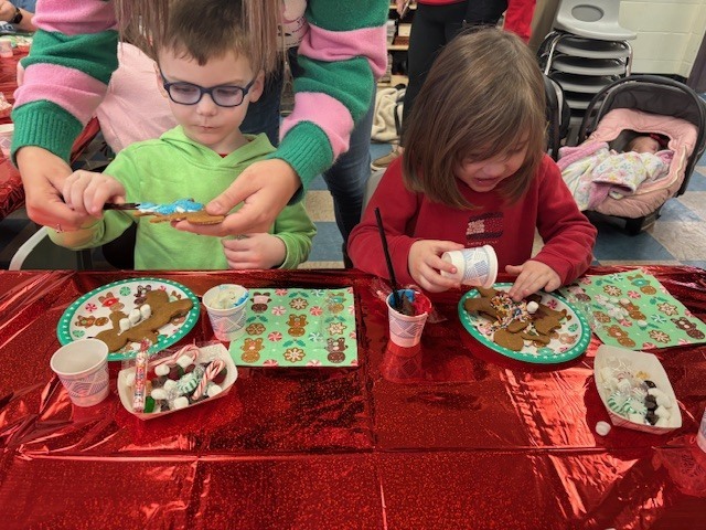 Pre-K baked some gingerbread people, and they got loose in the school!
