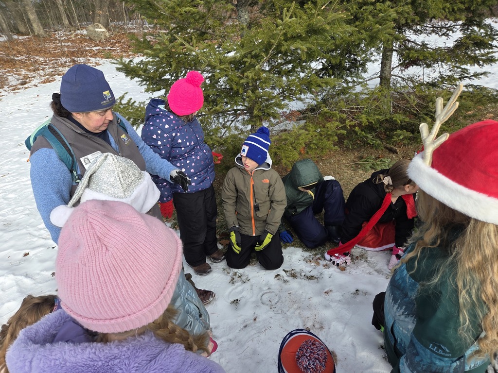 Sarah from Coastal Rivers joined our third graders for a lesson on Maine mammals