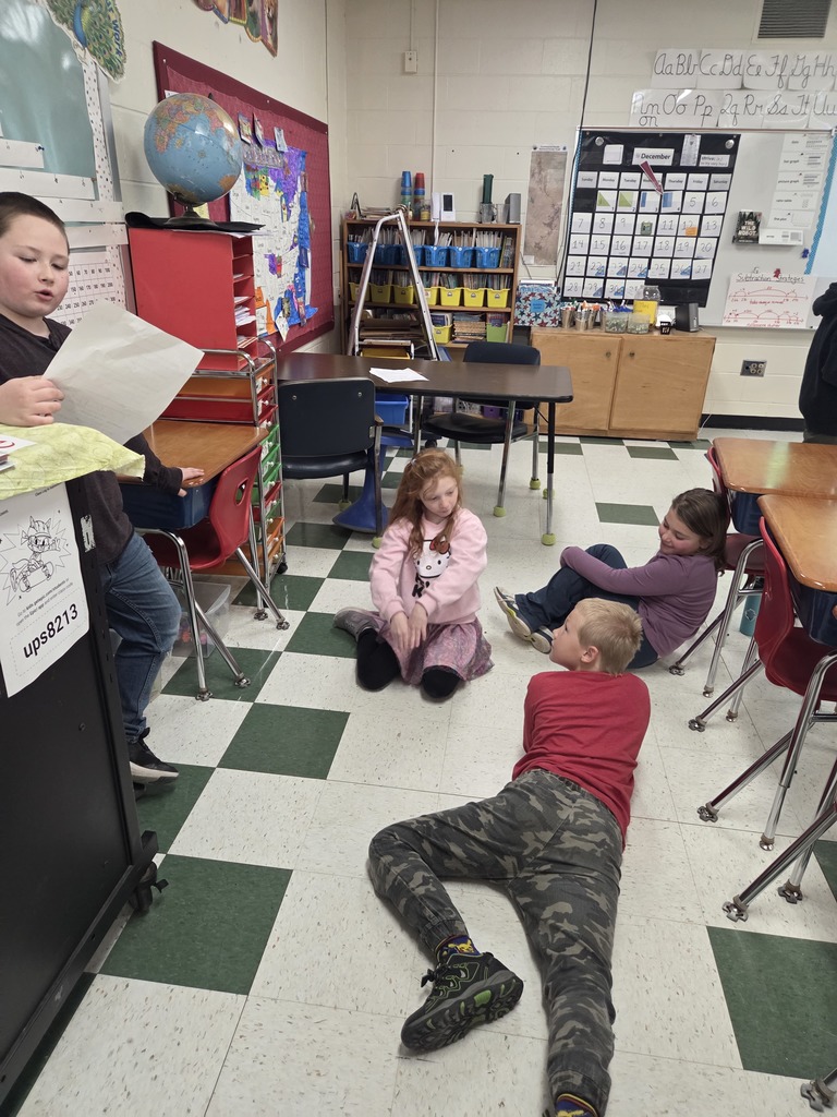 The lovely Teralyn joined Third grade for a week of theater lessons connecting to fossils through time
