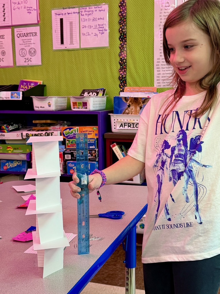 Science Challenge: Can you make a paper tower at least as tall as a ruler?